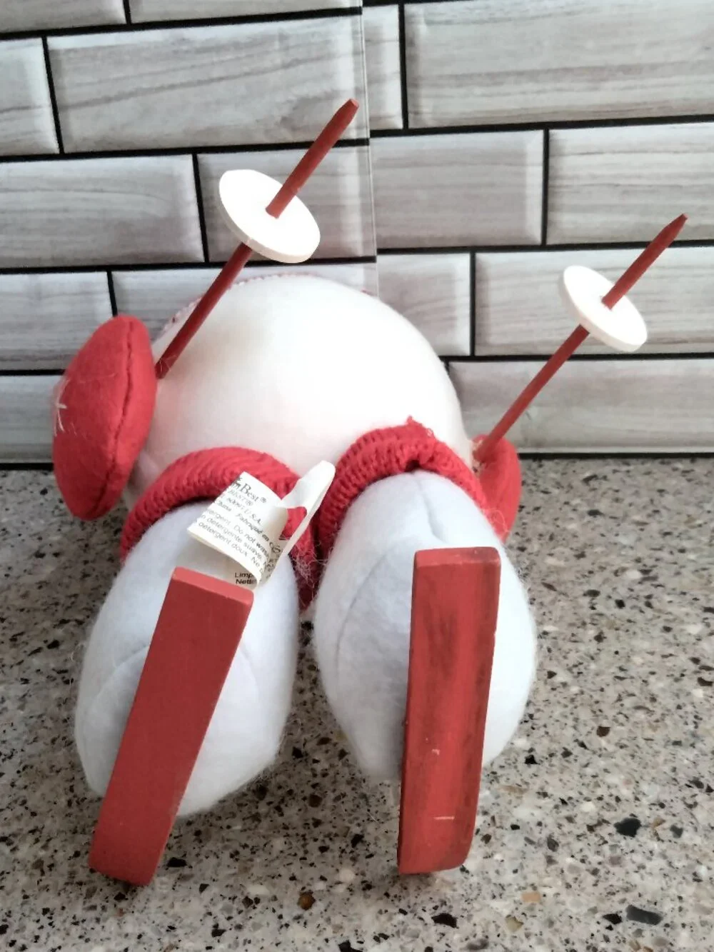 Vintage Santa's Best Skiing Snowman